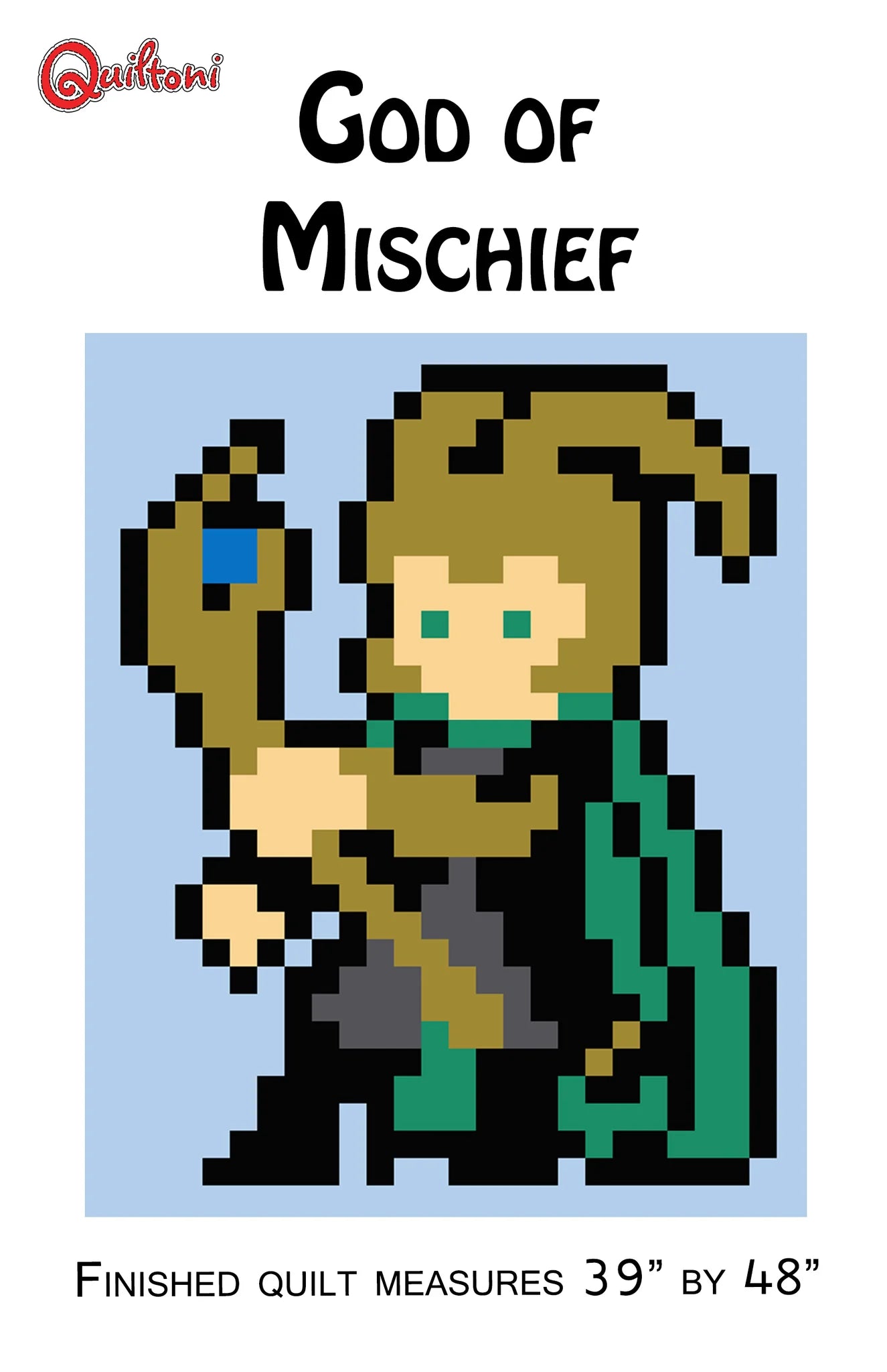 God of Mischief Lap Quilt Pattern - Quiltoni