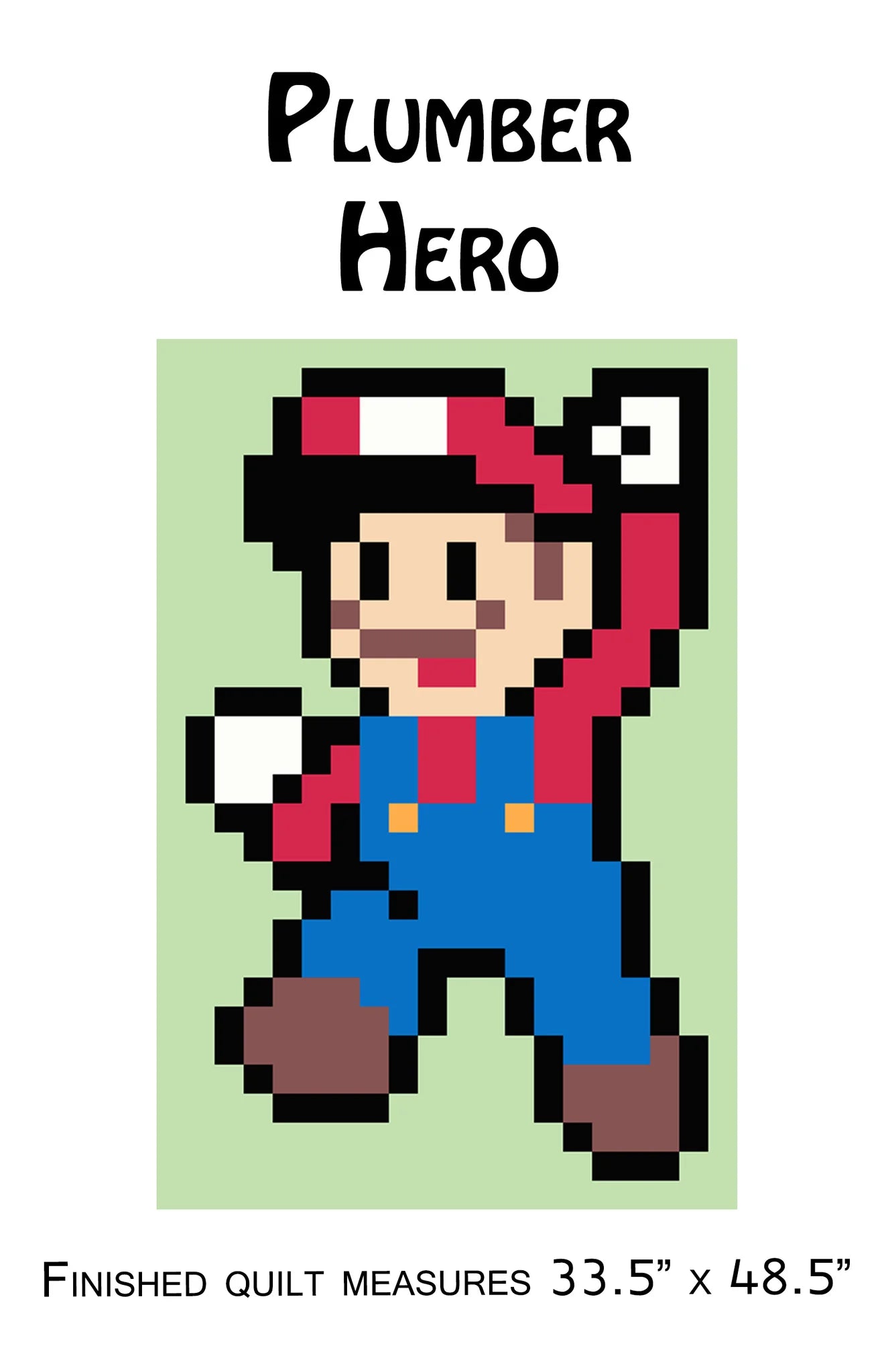 Plumber Hero Lap Quilt Pattern - Quiltoni