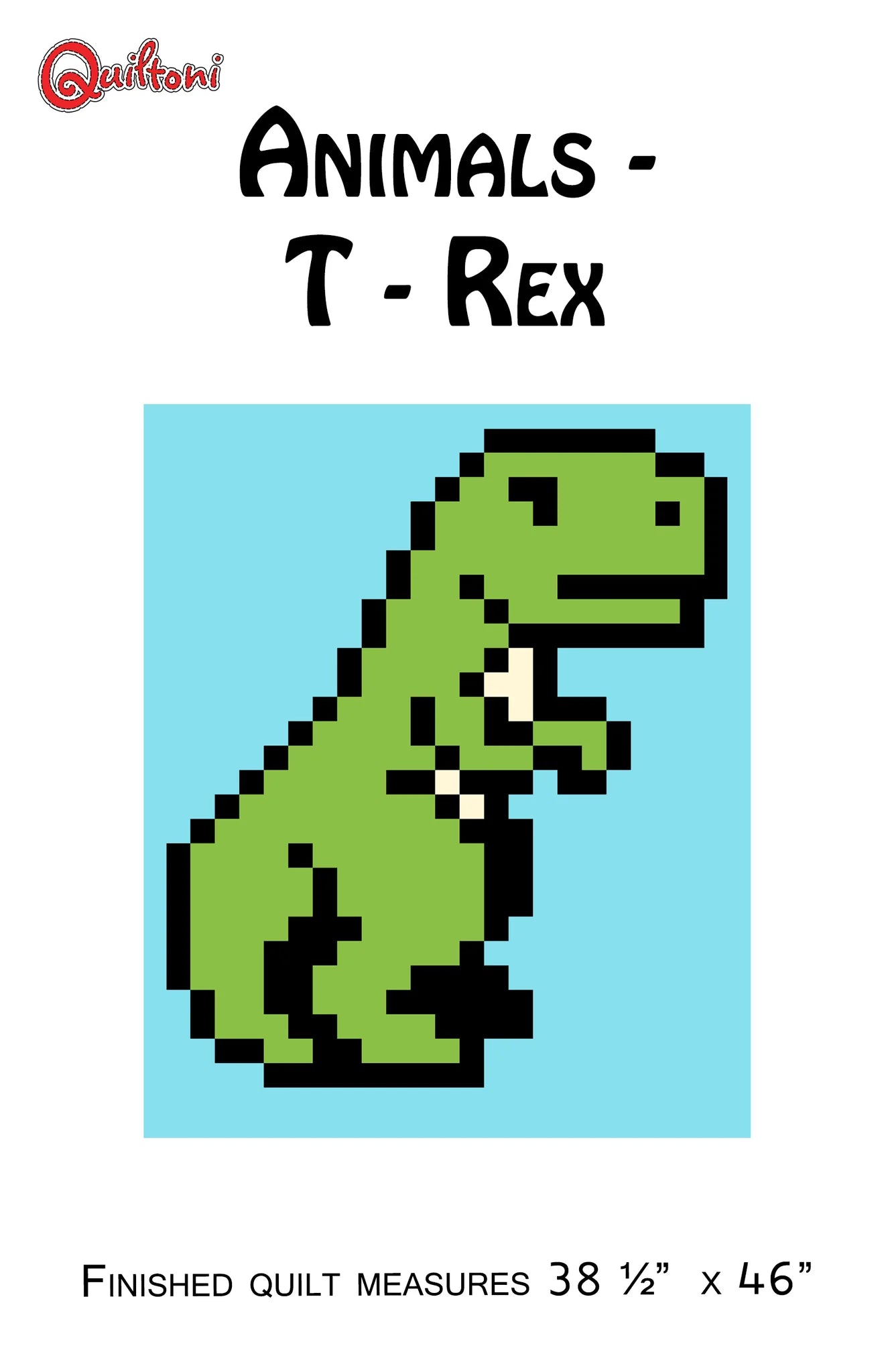 T-Rex Lap Quilt Pattern - Quiltoni