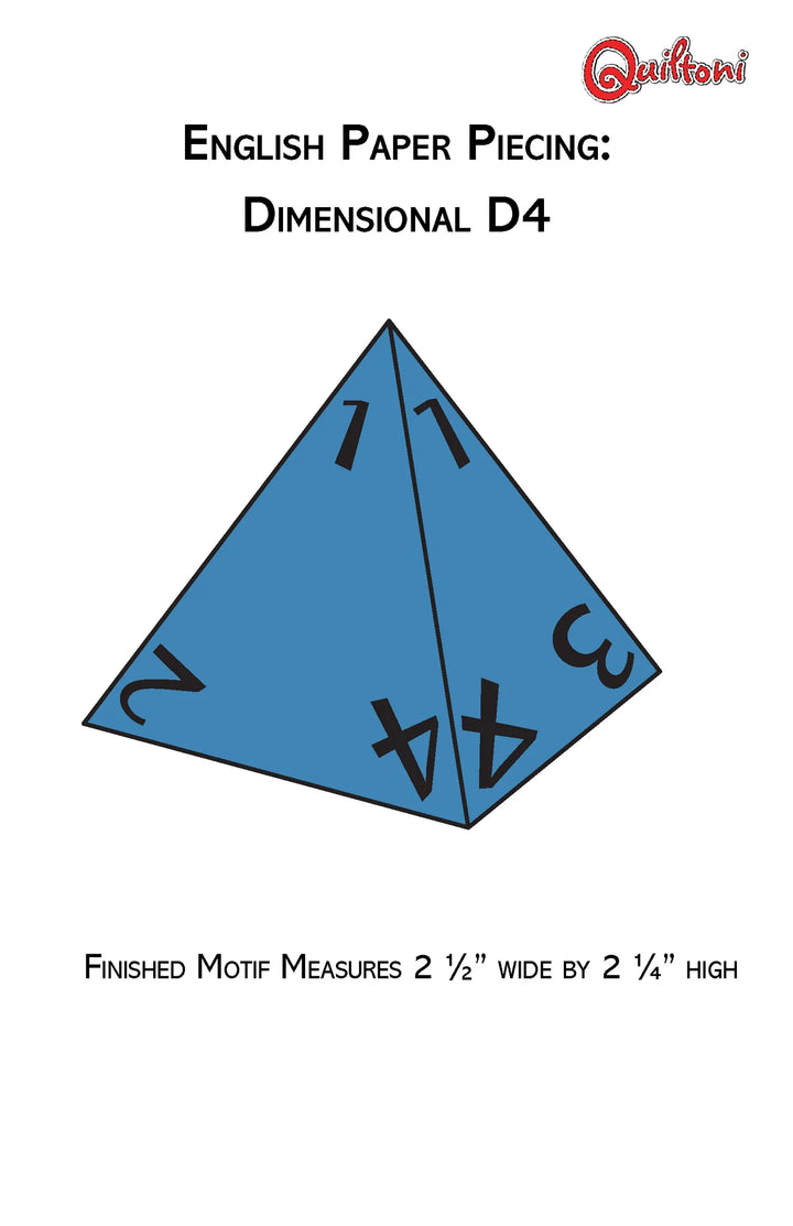 English Paper Piecing: Dimensional D4 - Quiltoni