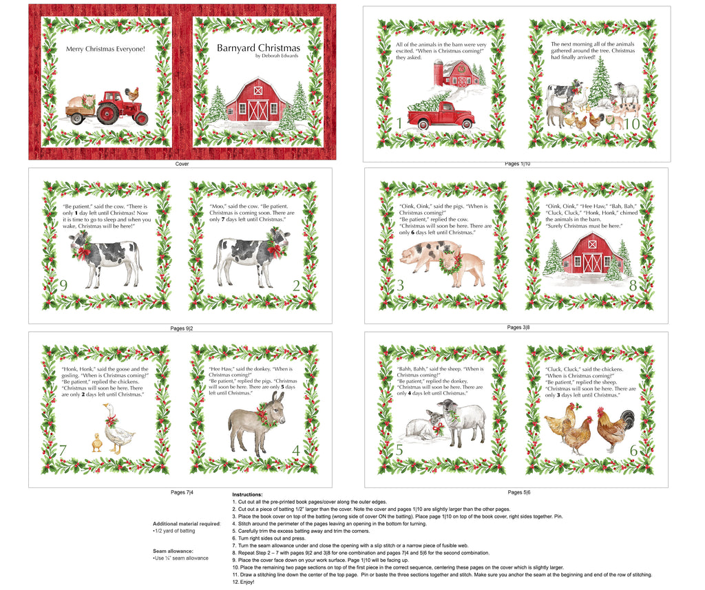 Barnyard Christmas - Book Panel - DP28810-10