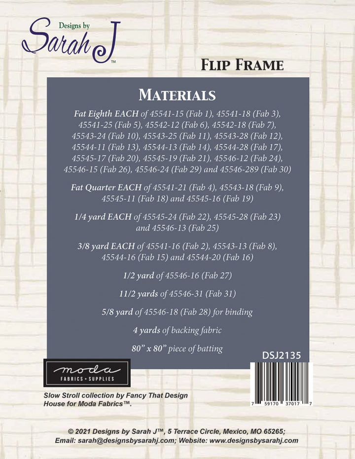 Flip Frame Quilt Pattern