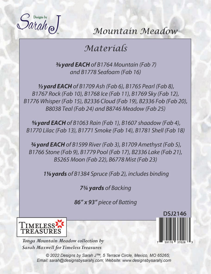 Mountain Meadow Quilt Pattern