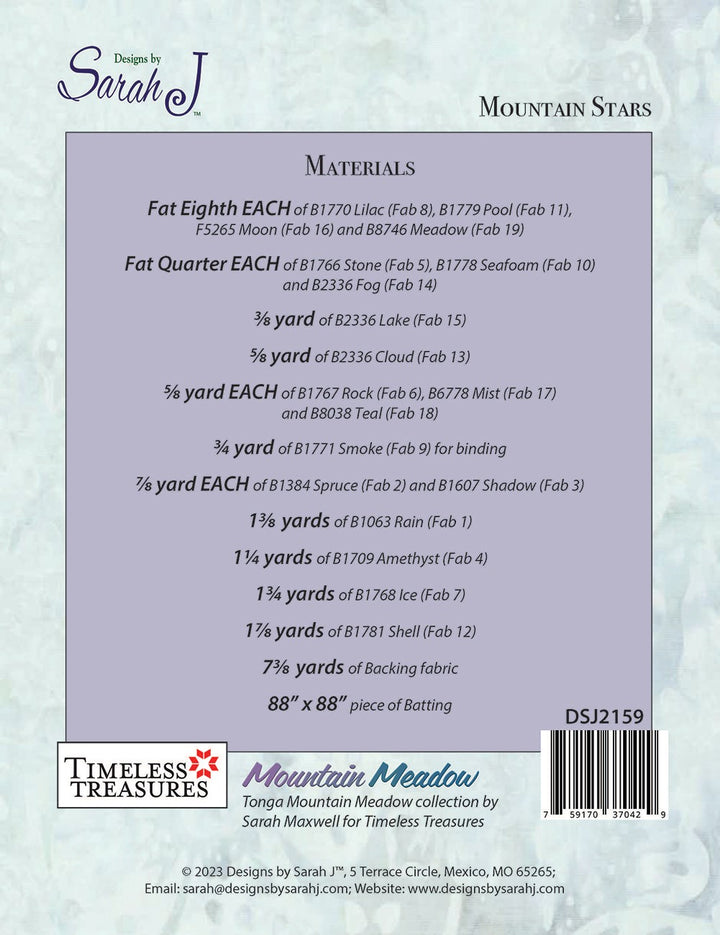 Mountain Stars Quilt Pattern