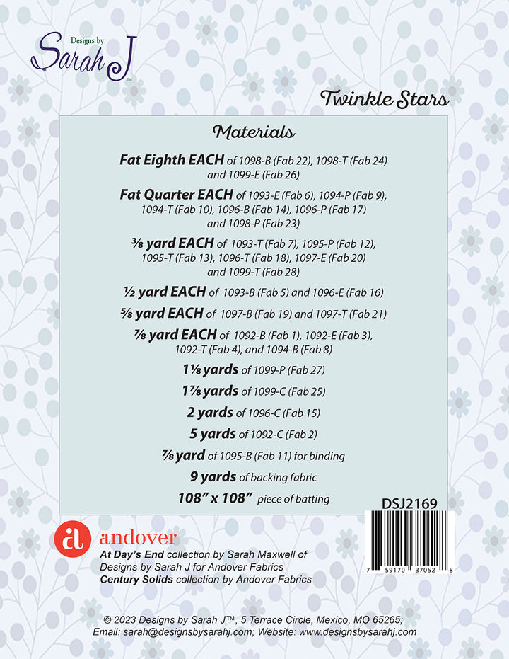 Twinkle Stars Quilt Pattern