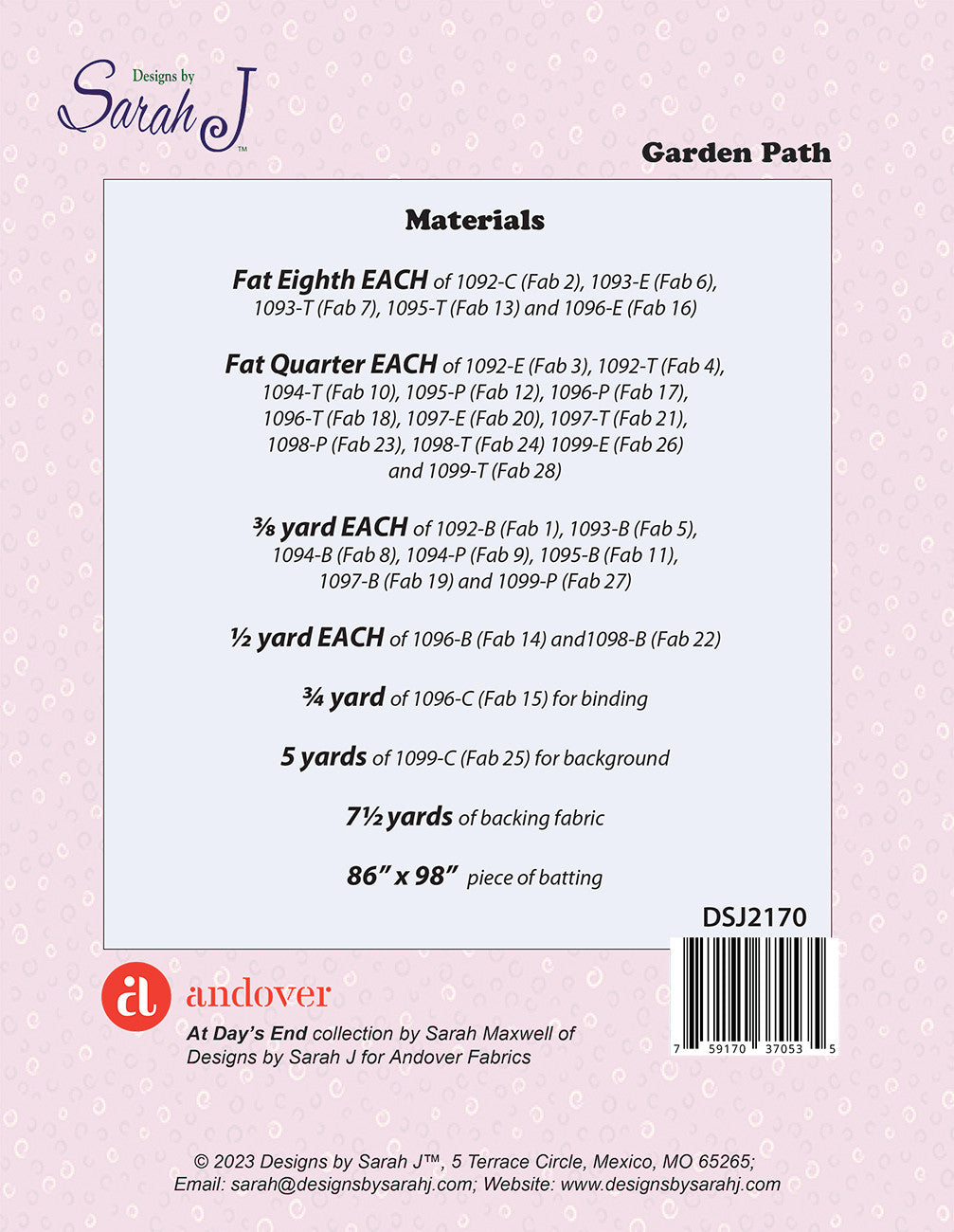 Garden Path Quilt Pattern