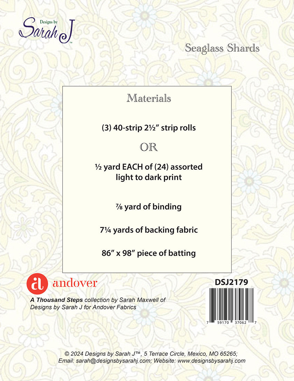 Seaglass Shards Quilt Pattern