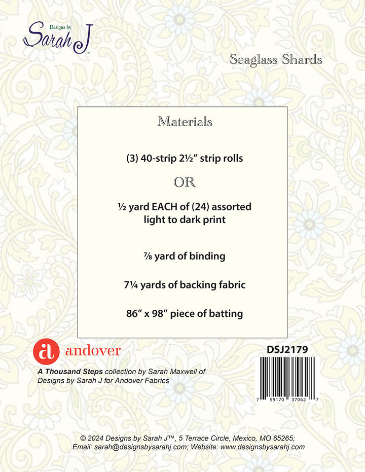 Seaglass Shards Quilt Pattern