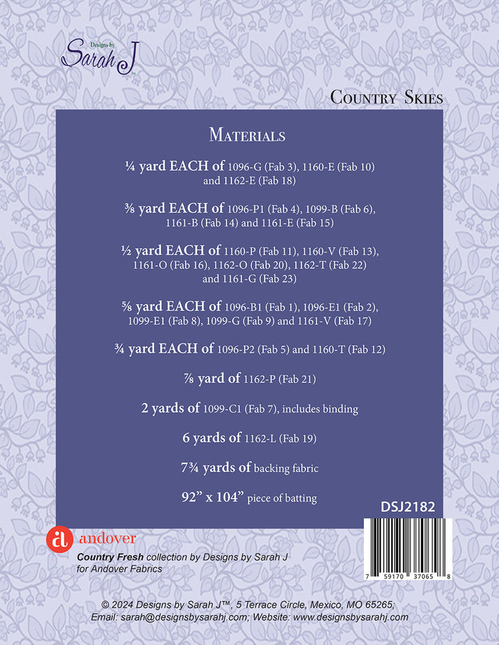 Country Skies Quilt Pattern