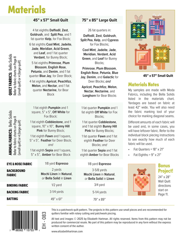 Show and Tell Pattern - Elizabeth Hartman