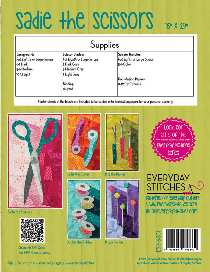 Sadie the Scissors Quilt Pattern