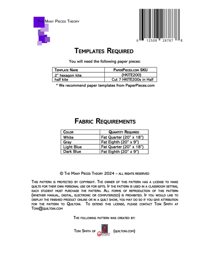 English Paper Piecing: Einstein Shape - Quiltoni