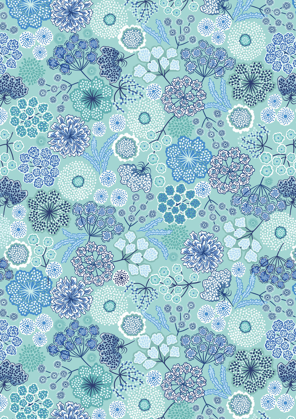 Jardin d'Hiver - Large Winter Floral - Ice - F926A