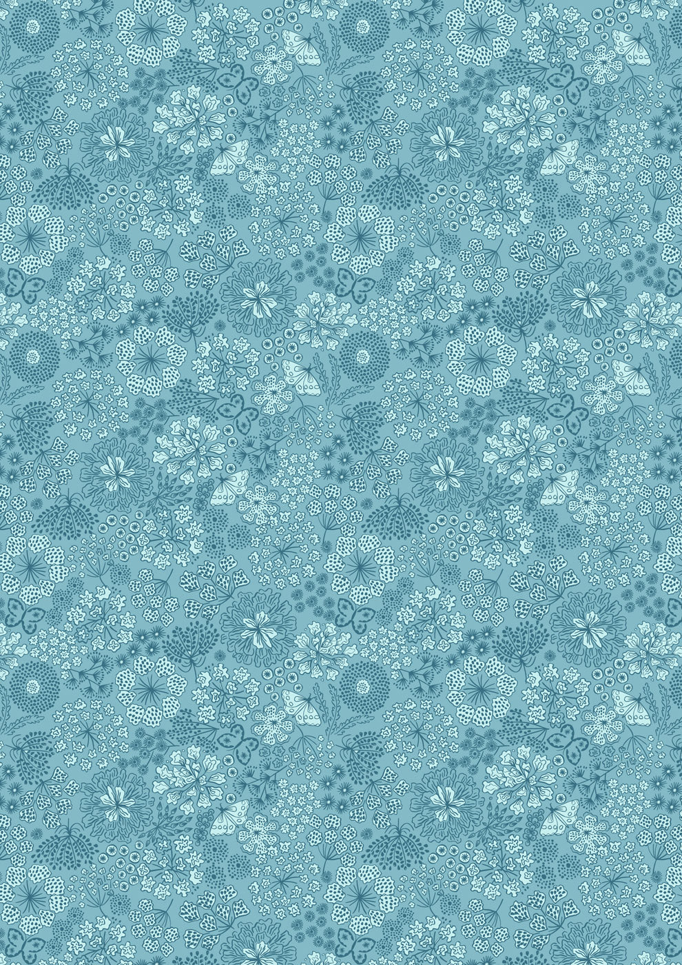 Jardin d'Hiver - Winter Butterfly - Iced Blue - F928A