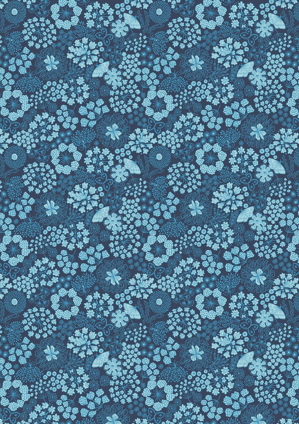 Jardin d'Hiver - Winter Butterfly - Dark Blue - F928B