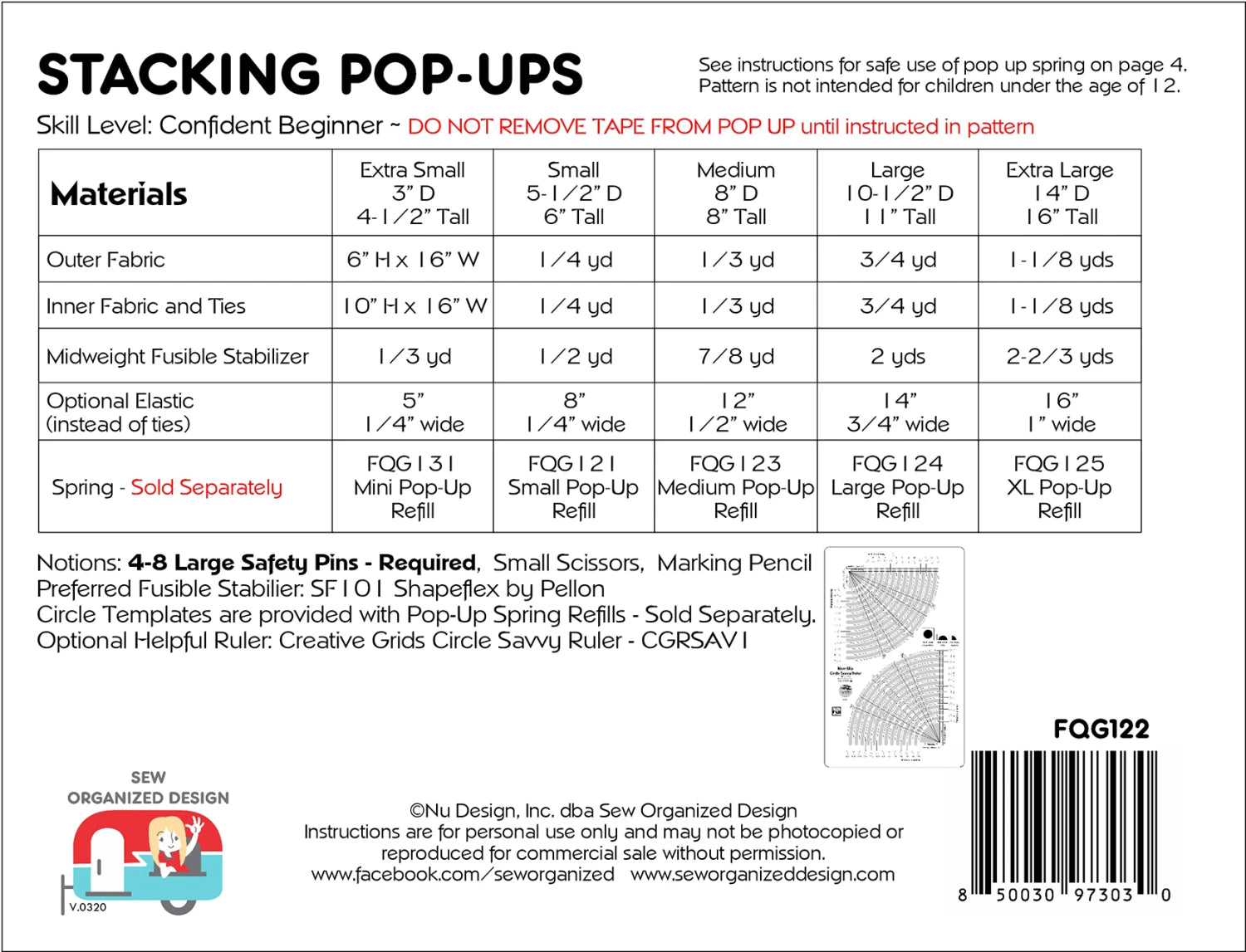 Stacking Pop-Ups - Sew Organized Designs