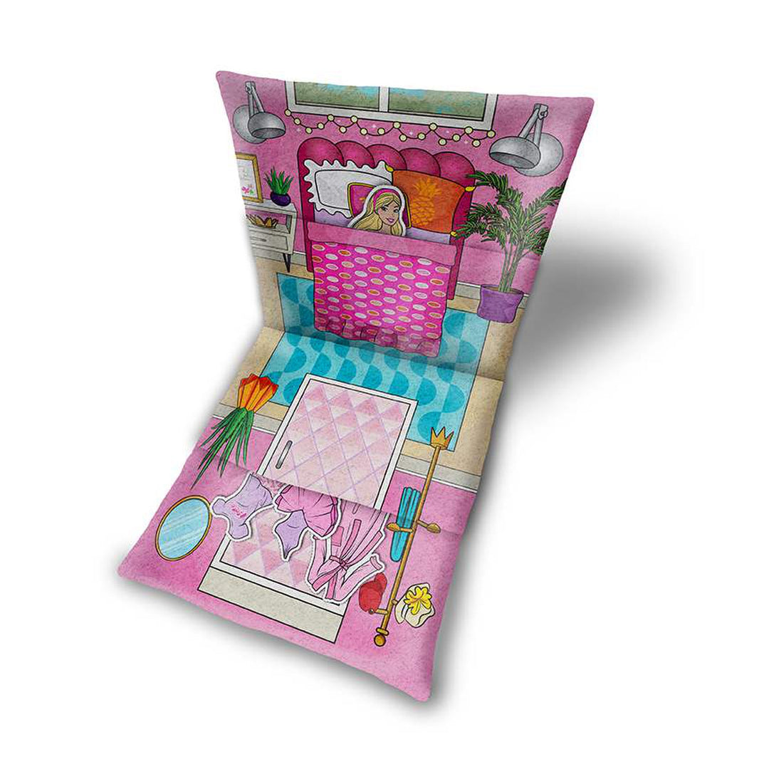 Barbie Dreamhouse Pack and Play Felt Panel - Riley Blake