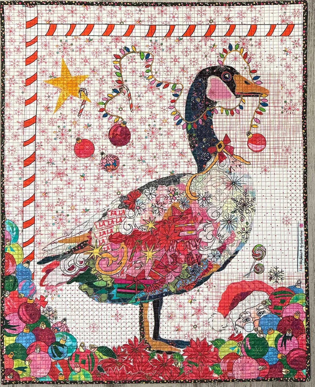 Christmas Goose Collage Pattern by Laura Heine