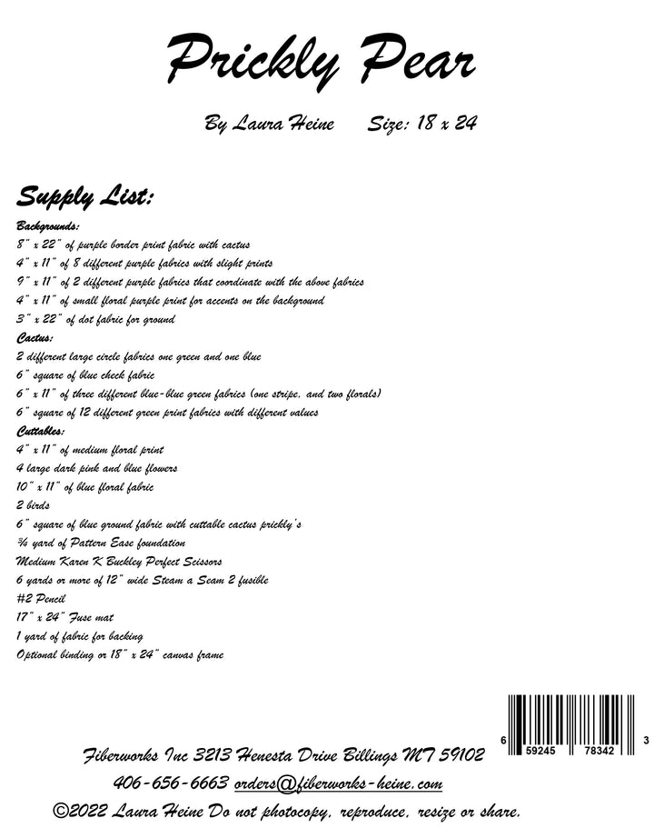 Prickly Pear Collage Pattern by Laura Heine