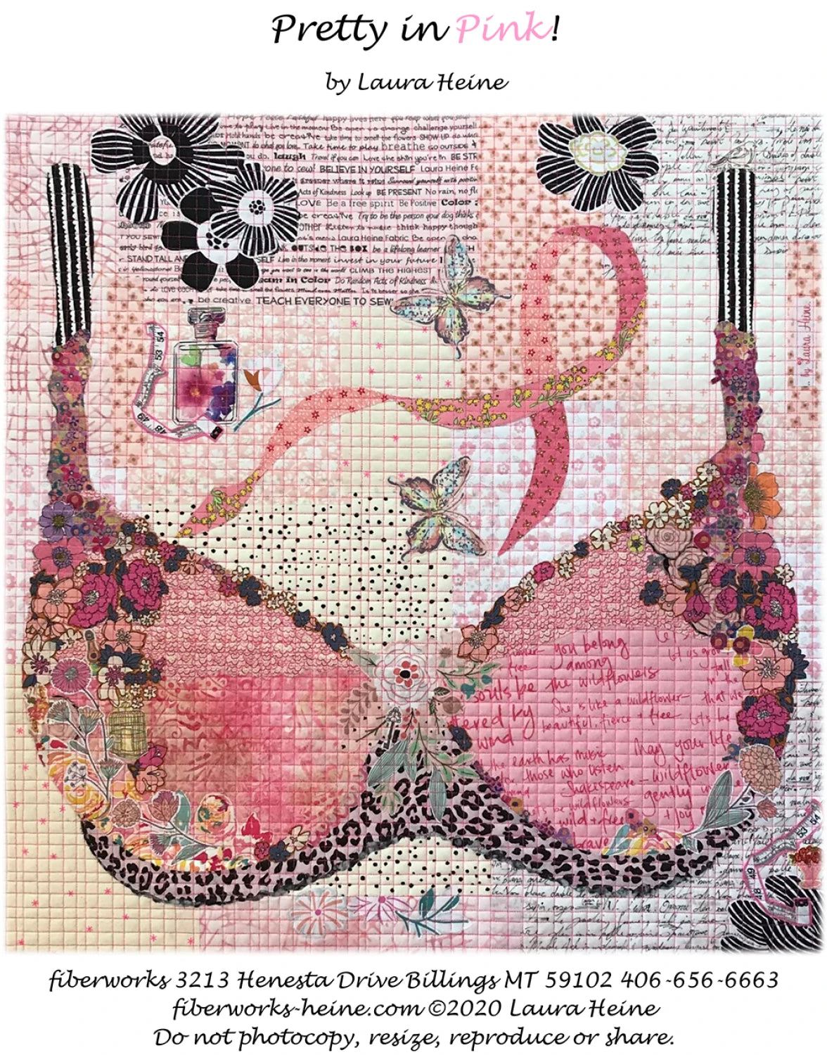 Pretty in Pink Collage Pattern by Laura Heine