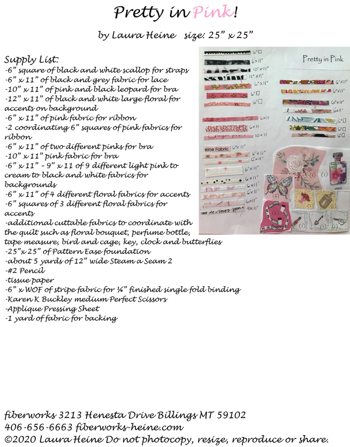 Pretty in Pink Collage Pattern by Laura Heine