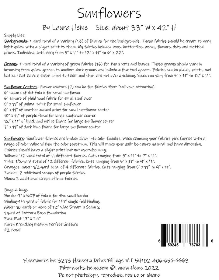 Sunflowers Collage Pattern by Laura Heine