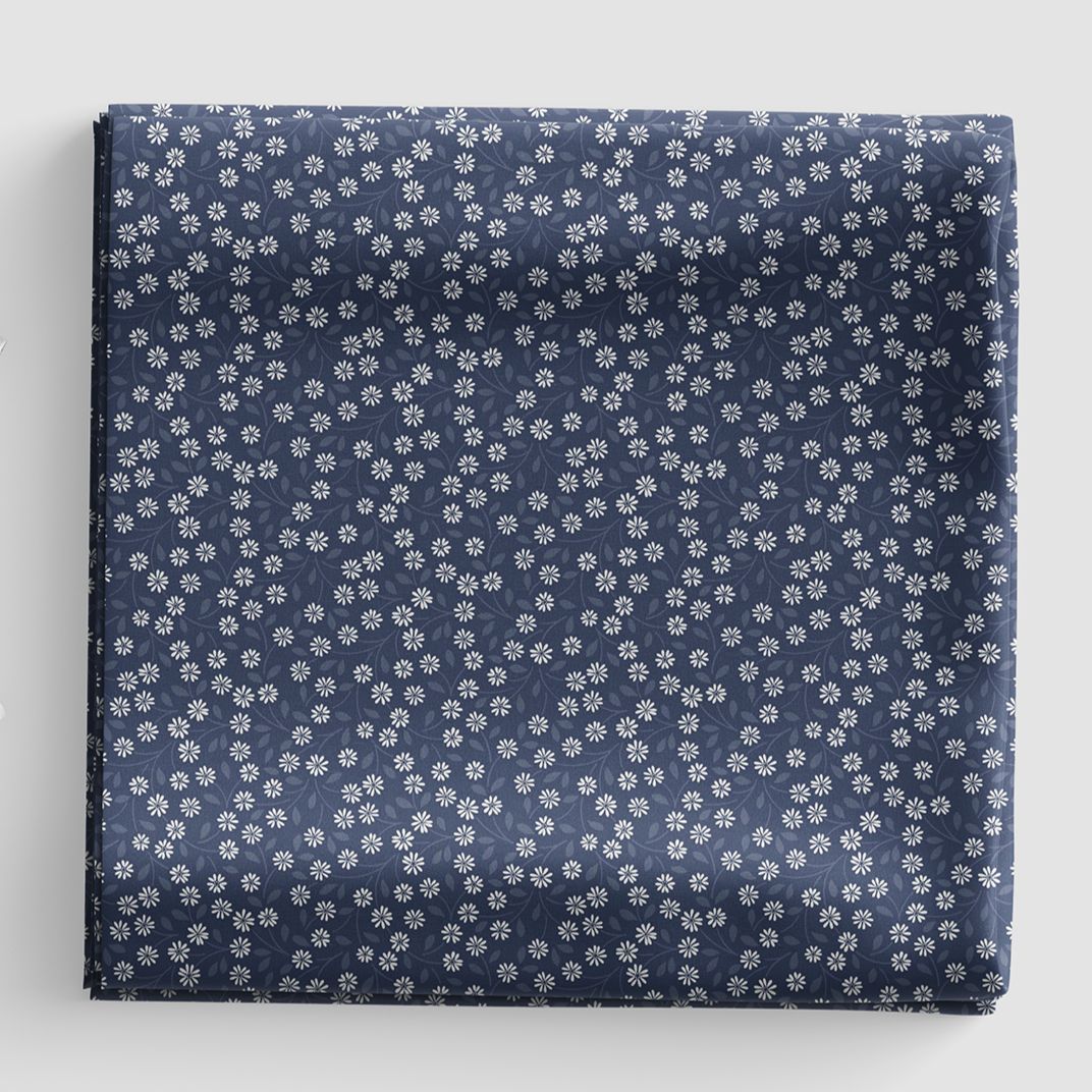 Forever Blooms - Interlaced Blossoms - Prussian Blue - CC65.3