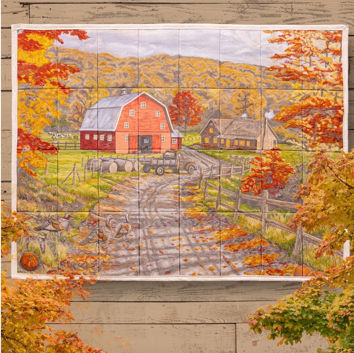 Late Afternoon on the Farm Tiling Scene by Thomas Kinkade - OESD