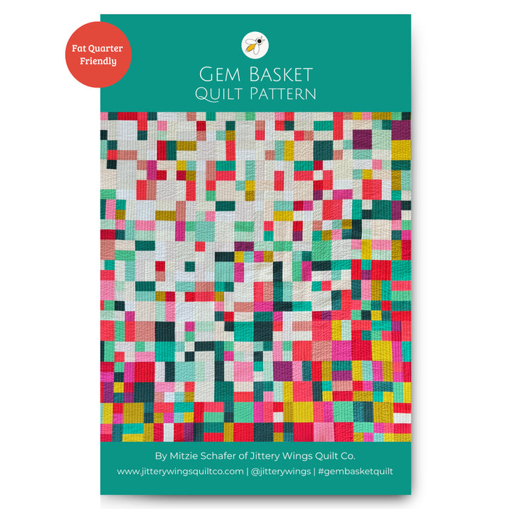 Gem Basket Quilt Pattern - Jittery Wings