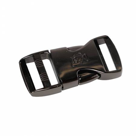 Side Release Buckle 1in Black Metal - 1 piece