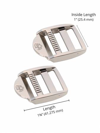 1 in Strap Adjuster - Nickel - Set of Two