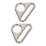 1 in Flat Triangle Rings - Nickel - Set of Two