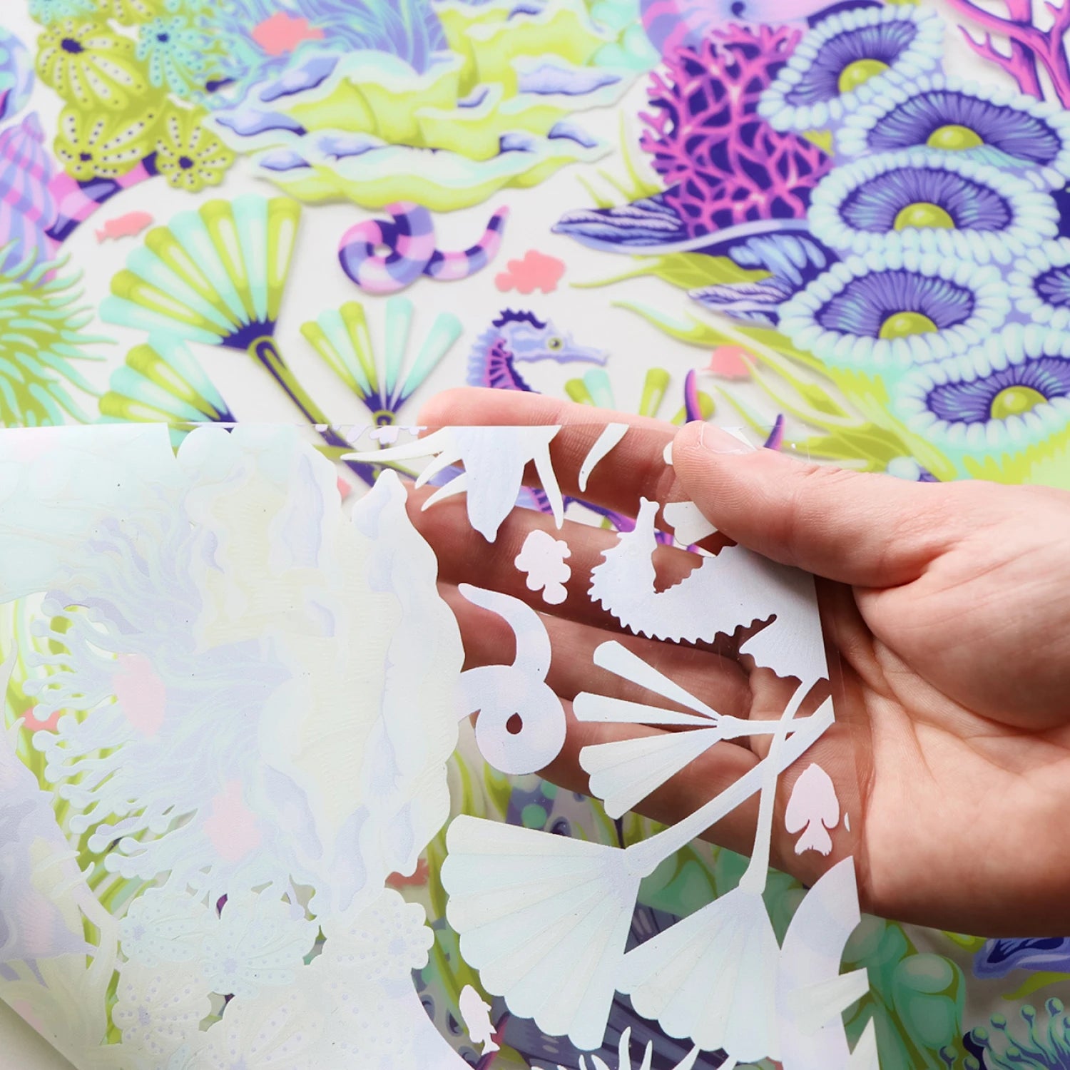 Tula Pink - Floral Reef - Reef What You Sew Vinyl - 1/2 Cut