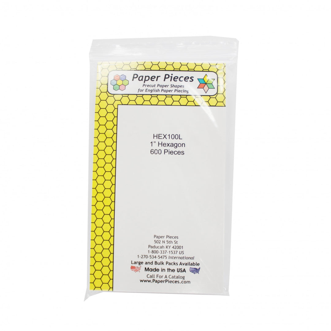 Paper Pieces - 1" Hexagon Pack 600 pieces