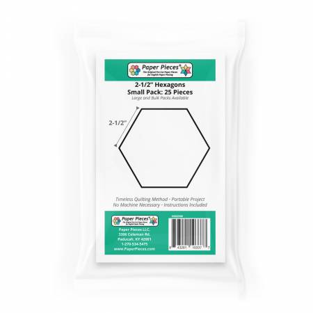 Paper Pieces - 2-1/2" Hexagon Pack 25 pieces