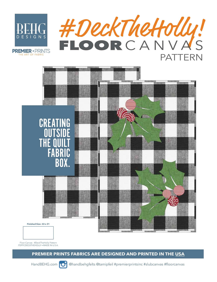 Deck The Holly! Floor Canvas Kit