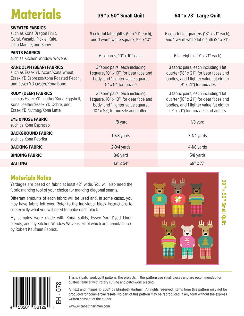 Randolph & Rudy Quilt Pattern