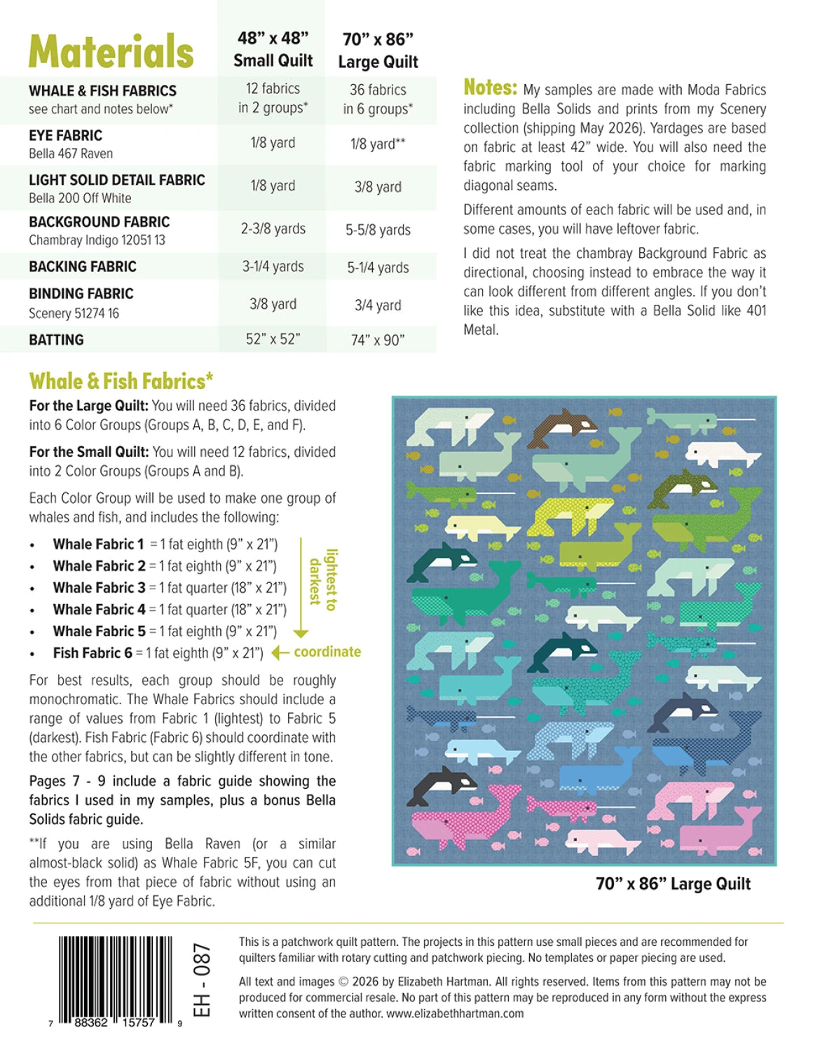 Whale Watching Pattern - Elizabeth Hartman