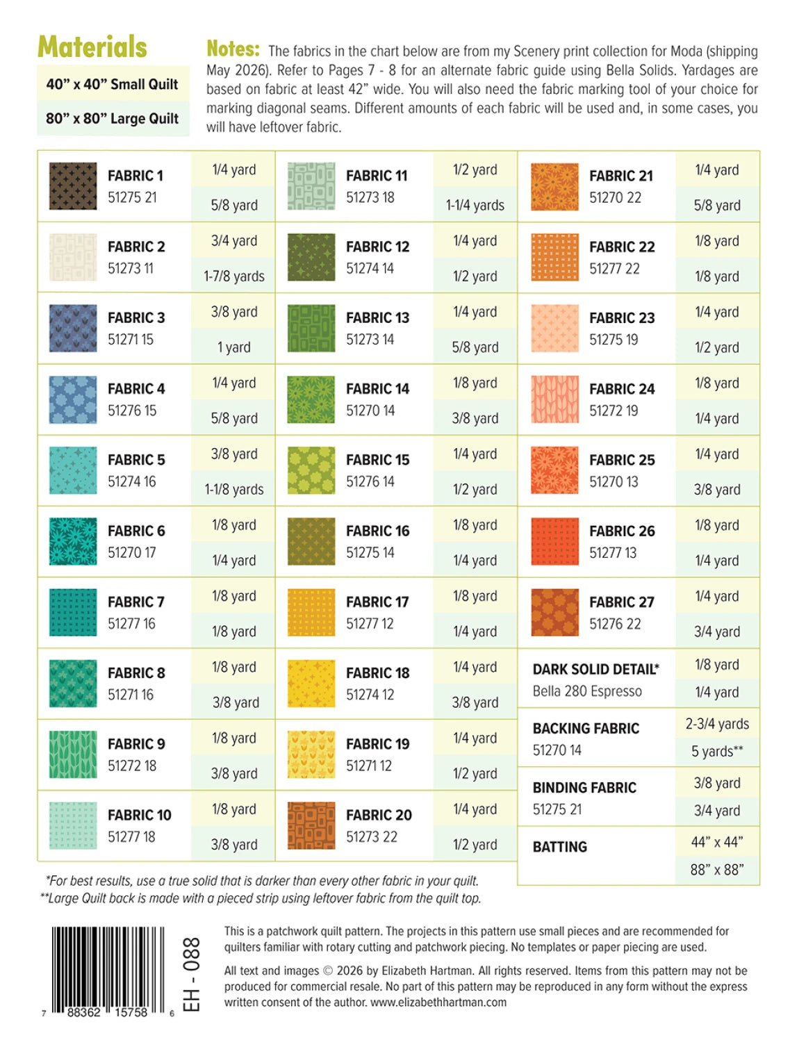 Outdoors Pattern - Elizabeth Hartman