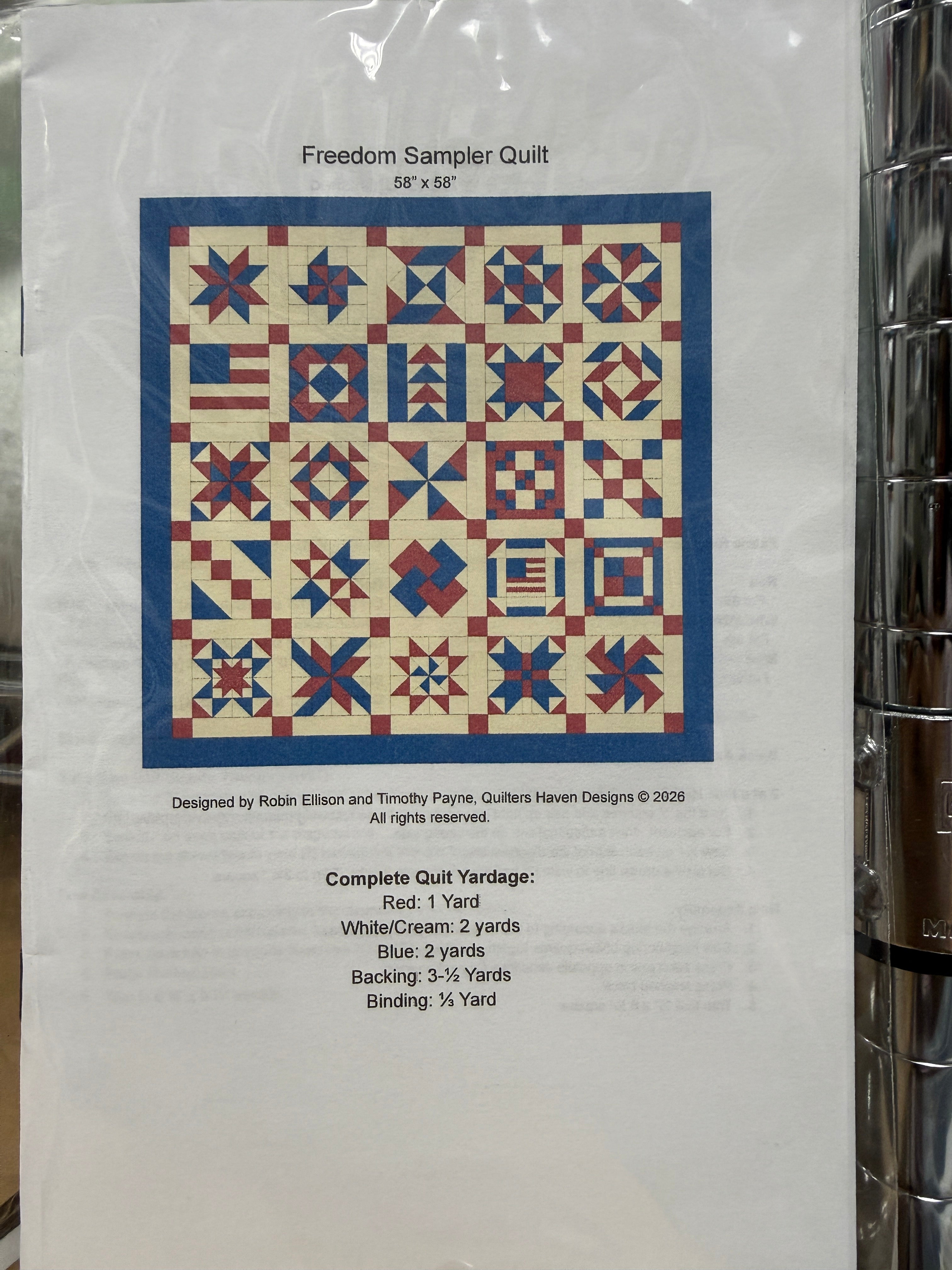 Freedom Sampler Quilt Pattern - Quilters Haven Designs