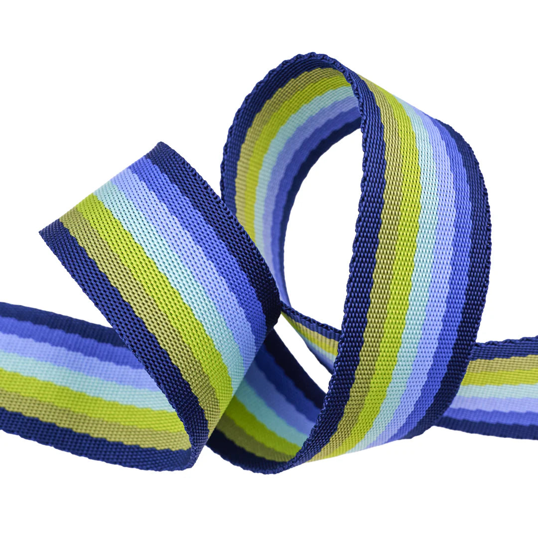 Floral Reef - Smooth Sailing in Marine - 1 1/2" Webbing