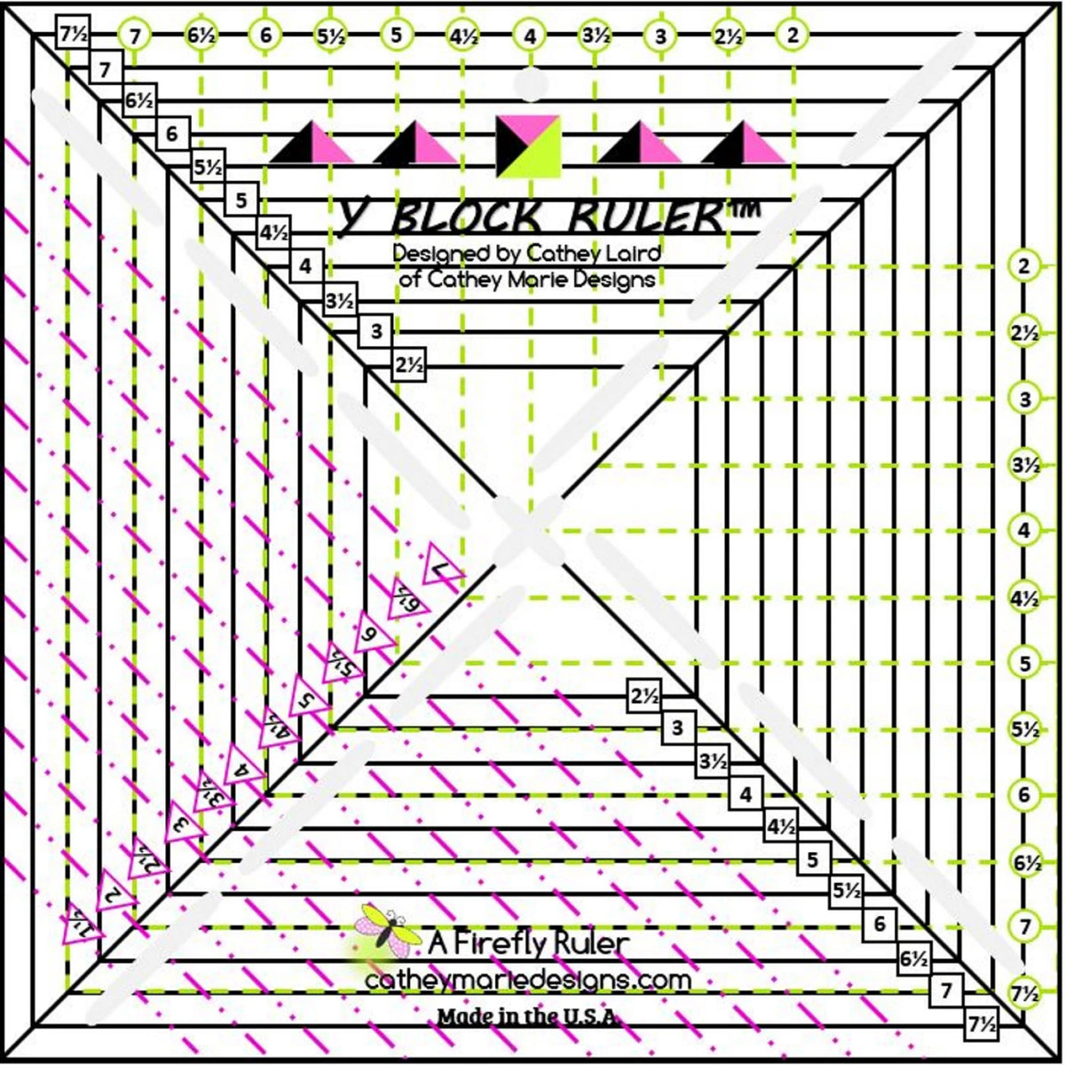 Y Block Ruler - Cathey Marie Designs