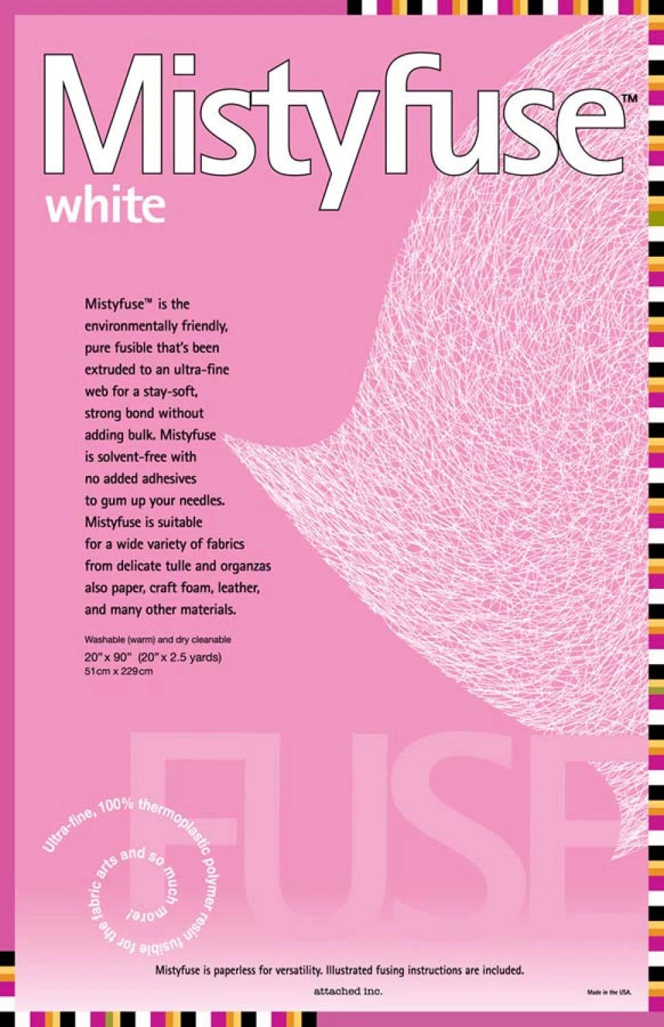 Mistyfuse - White 20in x 90in