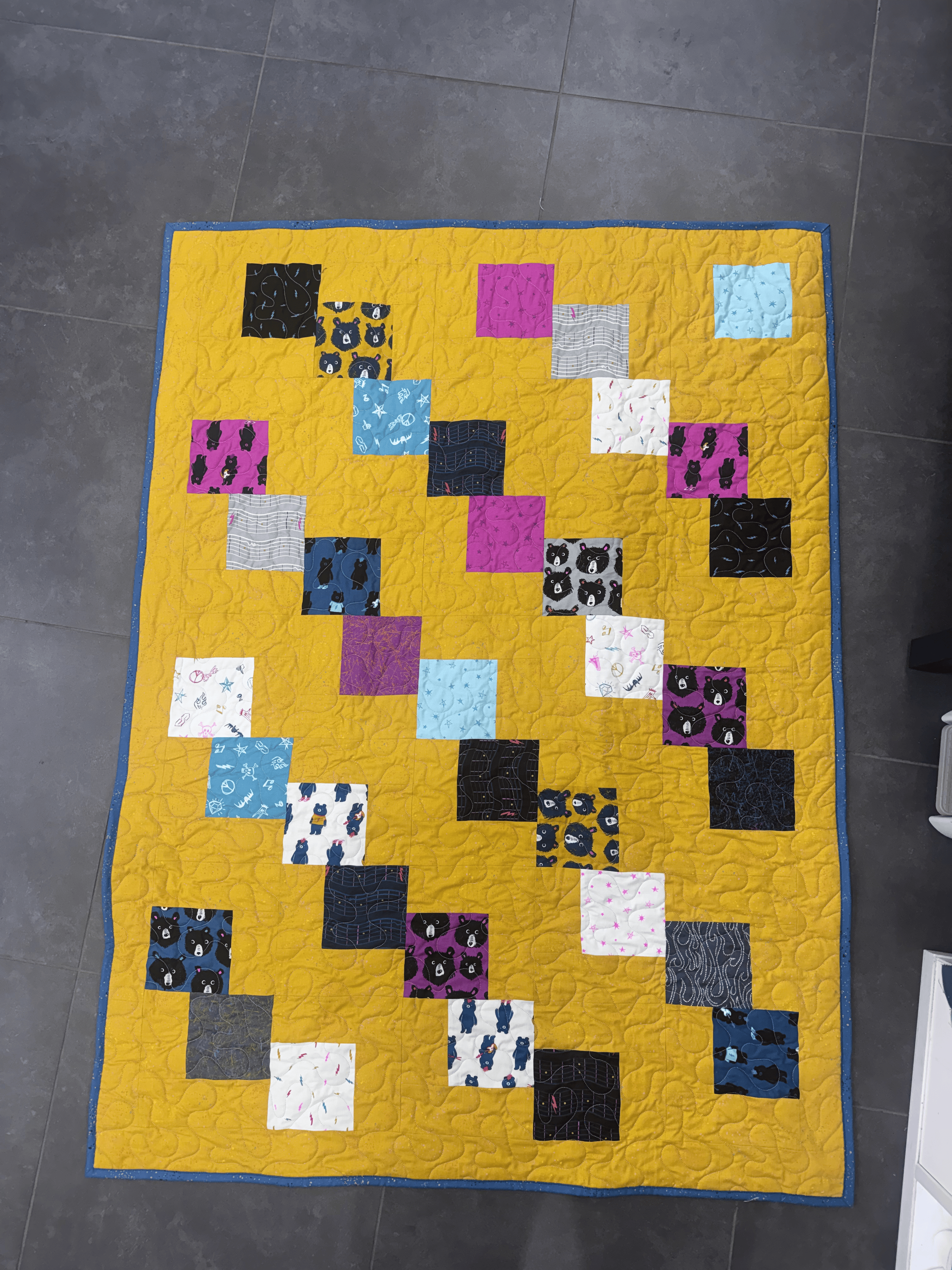 Finished Quilt: Teddy & The Bears Baby Quilt