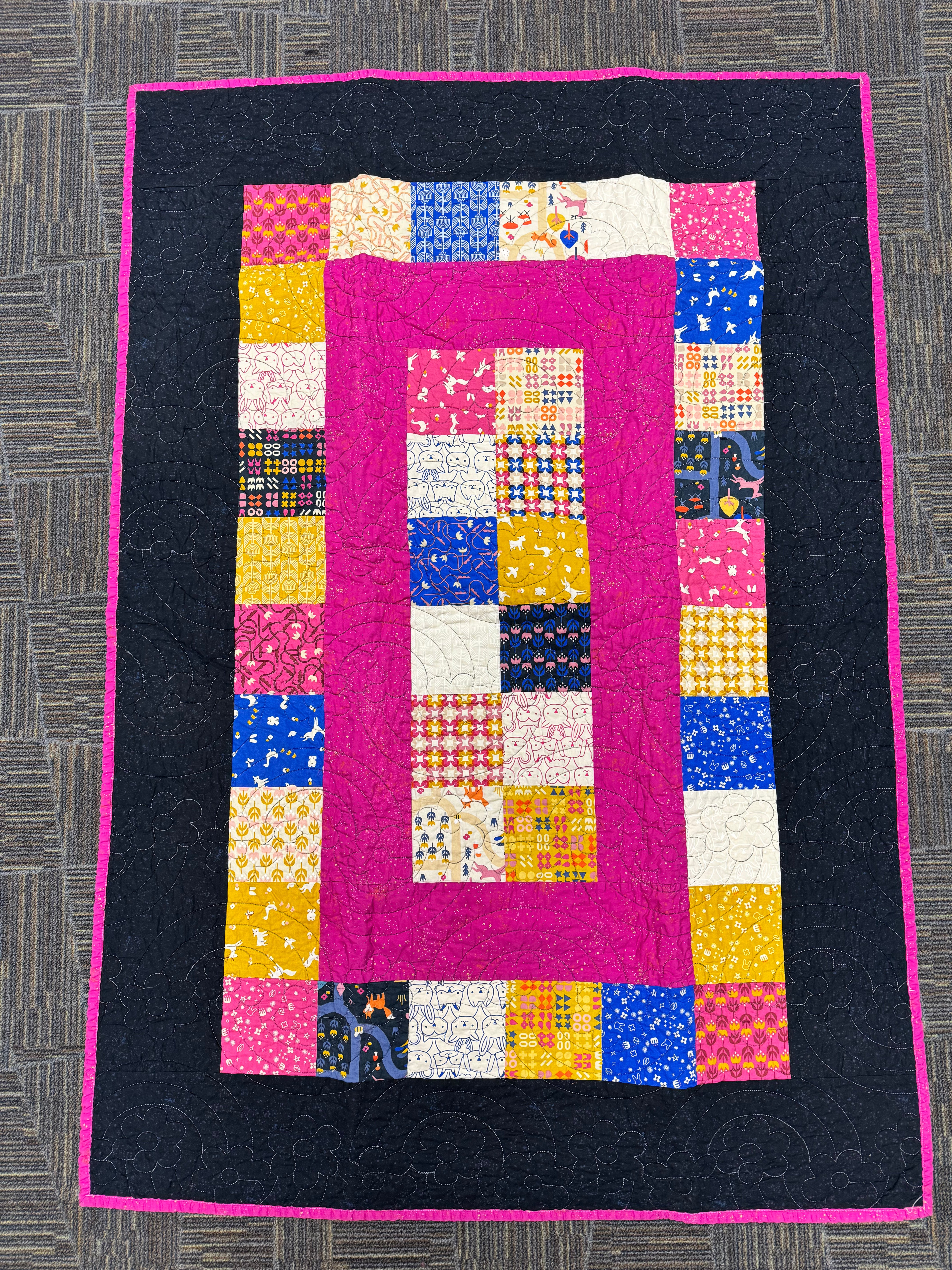 Finished Quilt: Daybreak from Villa Rosa - Woodland Park Fabrics