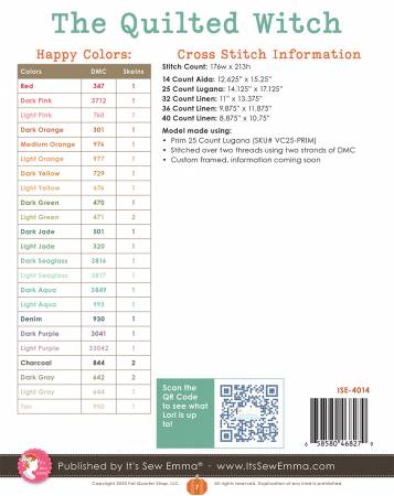 The Quilted Witch Cross Stitch Pattern