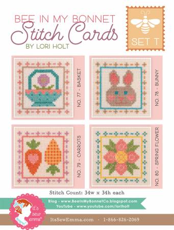 Bee In My Bonnet Stitch Cards Set T