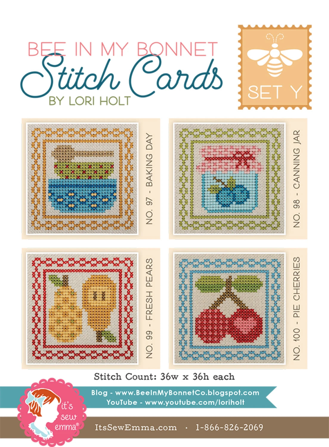 Bee In My Bonnet Stitch Cards Set Y