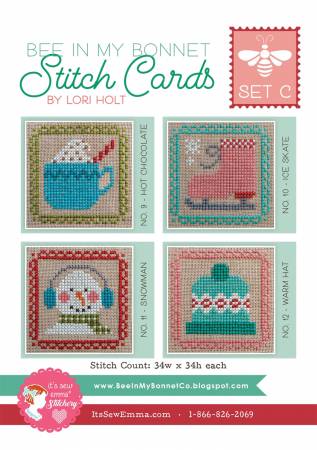 Bee In My Bonnet Stitch Cards Set C