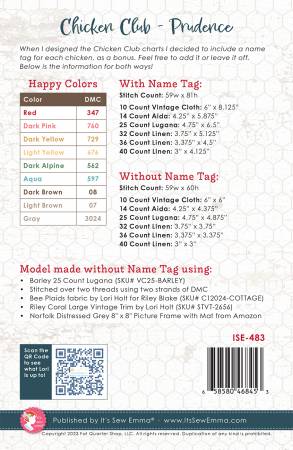 Chicken Club Cross Stitch Pattern Prudence - Month 6